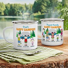 Happy Campers Metal Enamel Mug